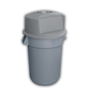 Bote De Basura 120L Gris Tapa Domo.