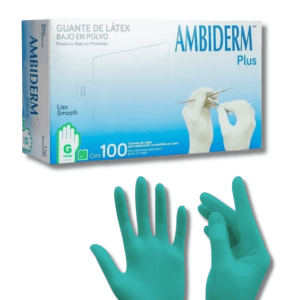 Guante De Látex AMBIDERM Plus verde Precio: $135.00