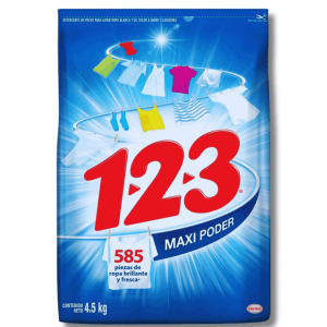 Detergente Multiusos 1,2,3 800Gr. y 10kg $22.00
