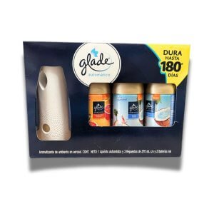 GLADE 1 aparato automático con 3 repuestos variados 270Ml $410.00